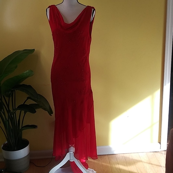 CICCI Dresses & Skirts - CICCI Women Red Gown With Beads Size XL